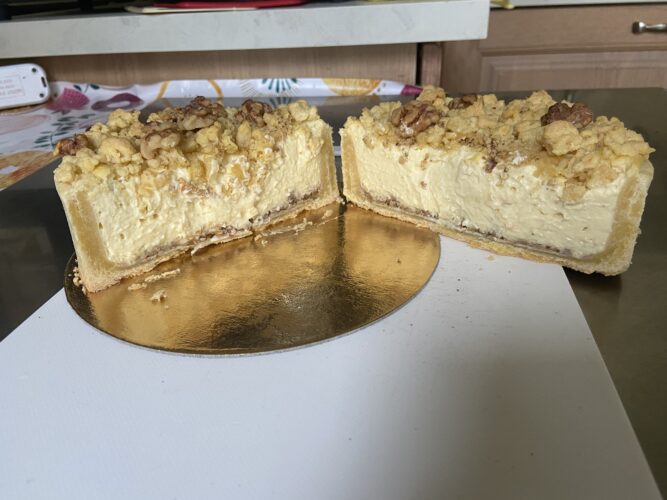 flan salato formaggio noci