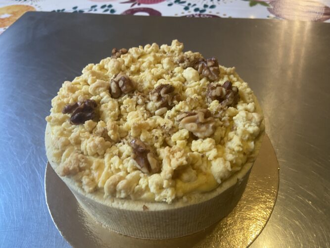flan salato formaggio noci