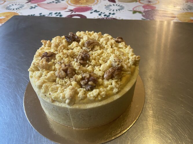 flan salato formaggio noci