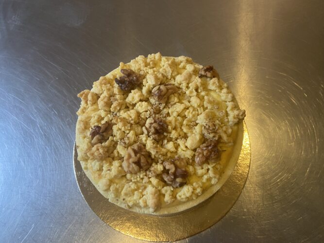 flan salato formaggio noci