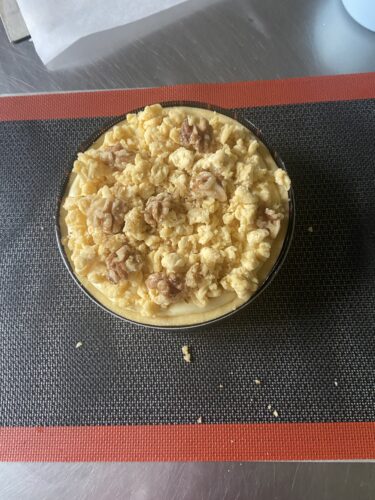flan salato formaggio noci