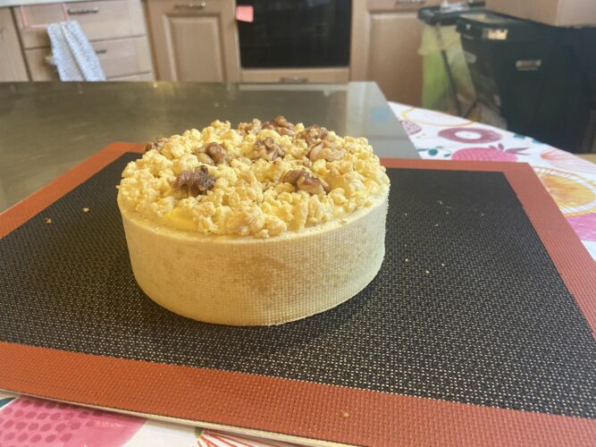 flan salato formaggio noci