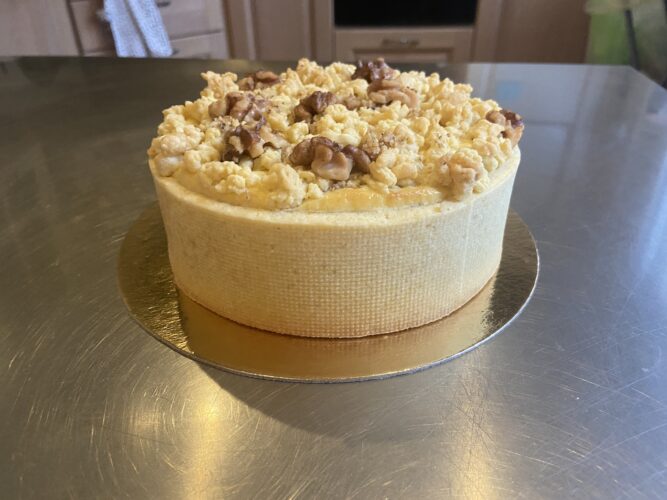 flan salato formaggio noci