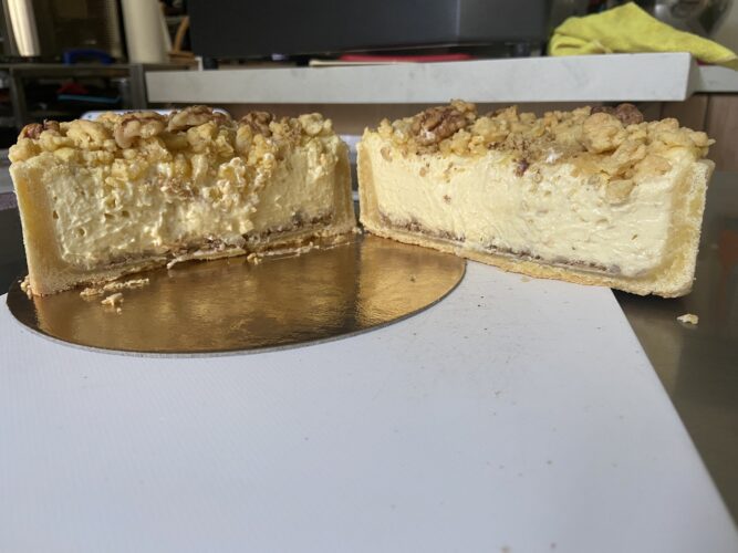 flan salato formaggio noci