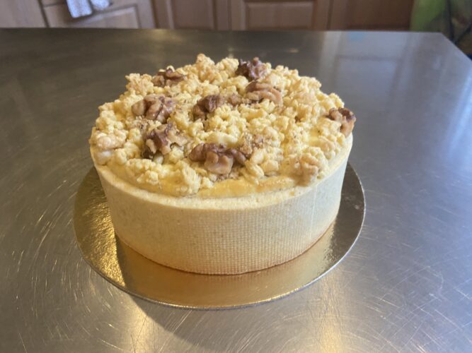 flan salato formaggio noci