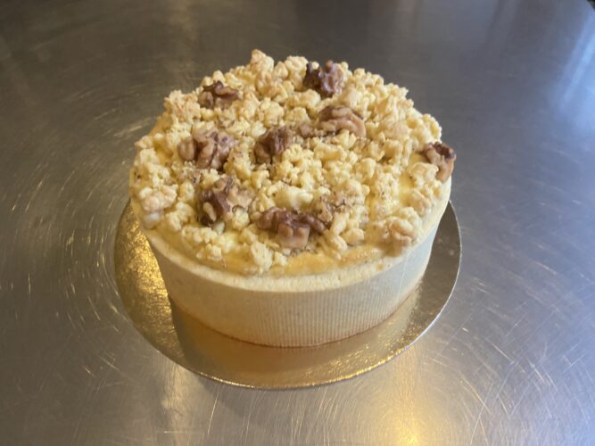 flan salato formaggio noci