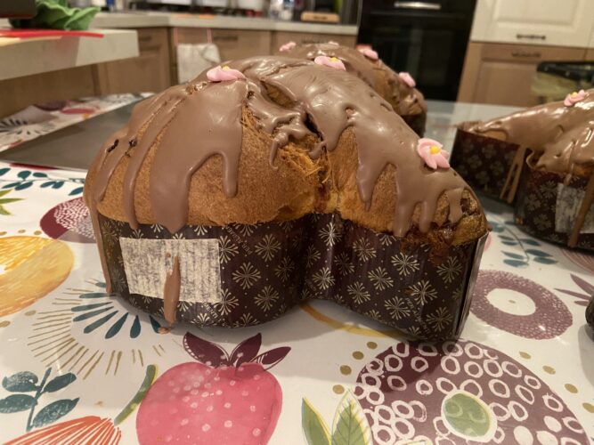 colomba pessca caramello