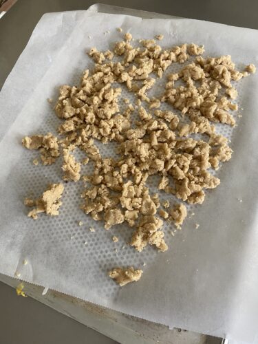 gelato nocciola crumble