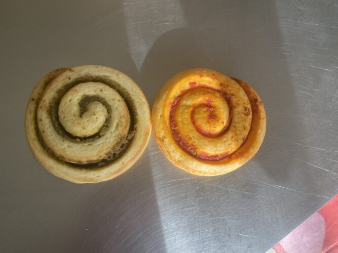girelle pizza e pesto