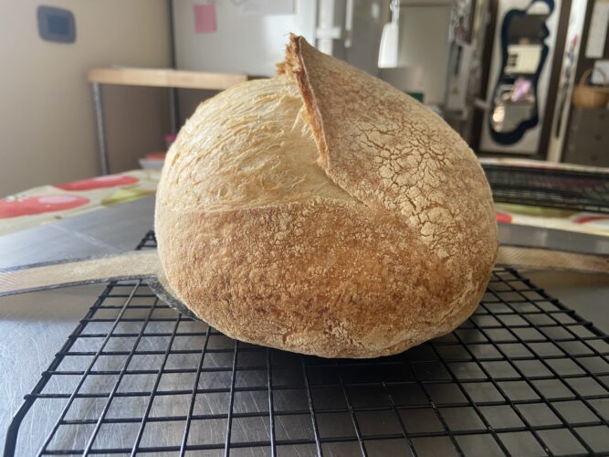 pane bianco lievito madre cotto pentola