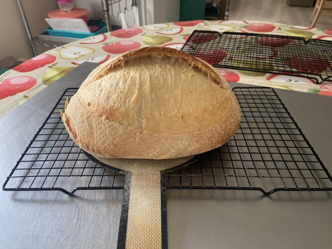 pane bianco lievito madre cotto pentola
