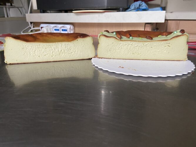 cheesecake basca bruciata pistacchio