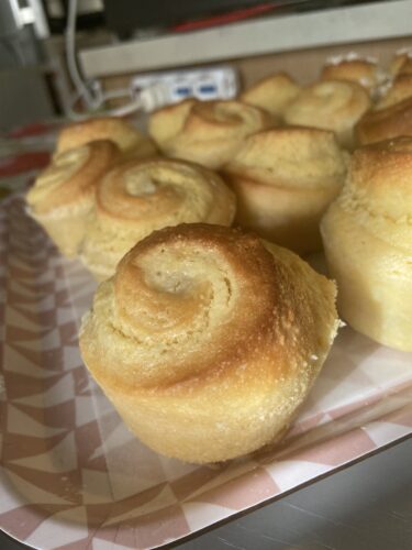 almond brioche muffin