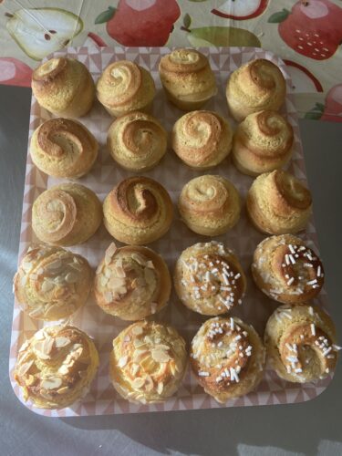almond brioche muffin