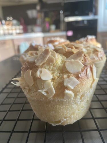 almond brioche muffin