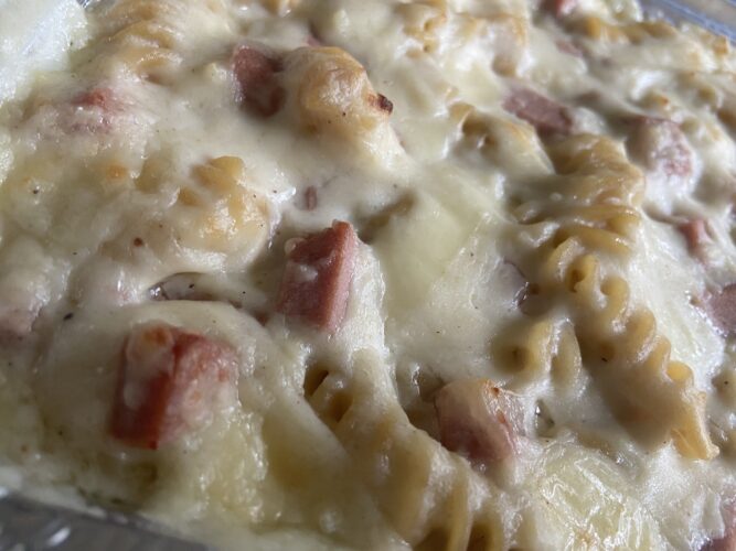 pasta al forno con la calcolatrice
