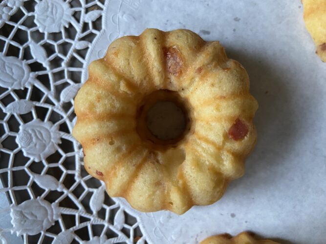 mini bundt salati ricotta prosciutto / mortadella