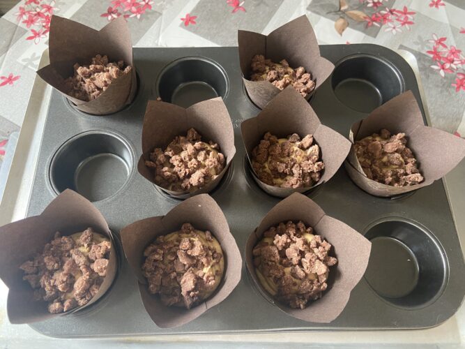 cake panna uvetta caffe crumble cacao