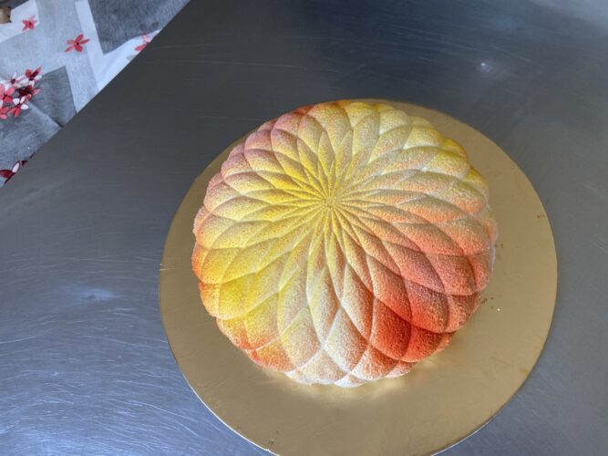 dahlia torta moderna cioccolato bianco mango passion fruit