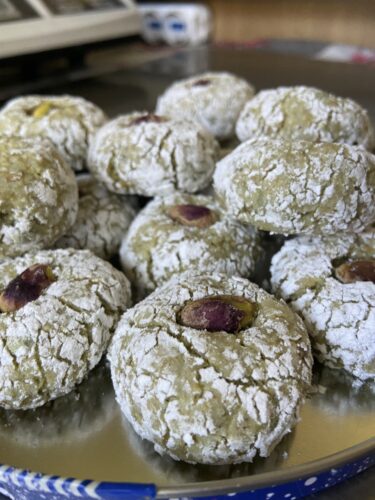 amaretti pistacchio senza glutine senza lattosio