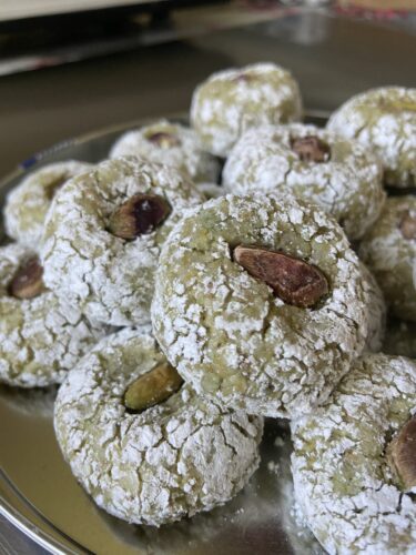 amaretti pistacchio senza glutine senza lattosio