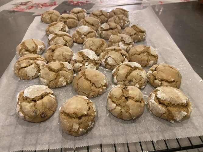 biscotti crinkle cookie caffe