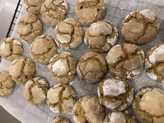biscotti crinkle cookie caffe
