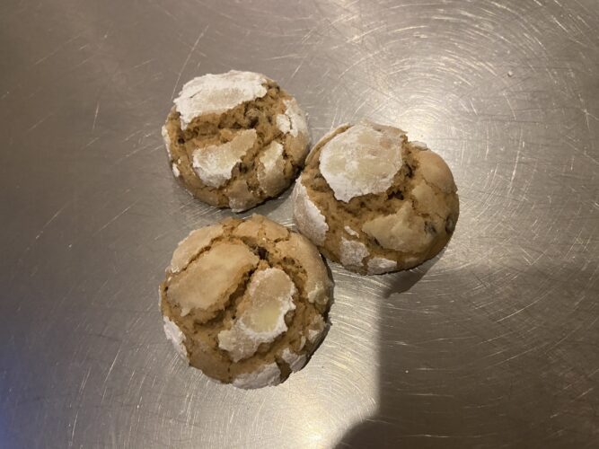 biscotti crinkle cookie caffe