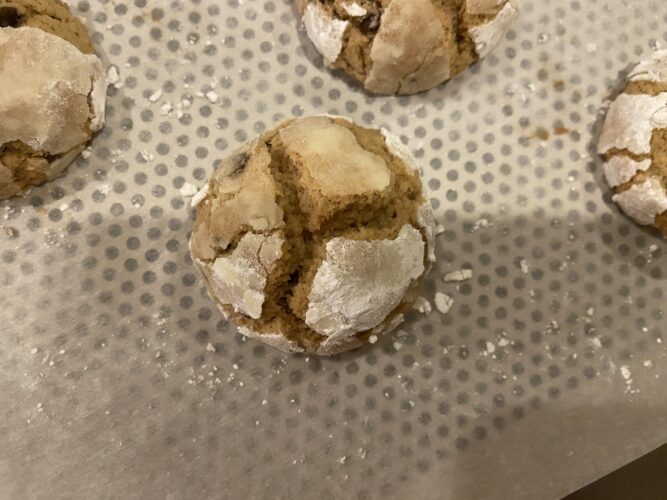 biscotti crinkle cookie caffe