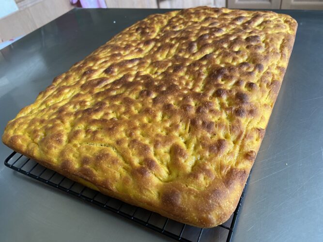 focaccia alla zucca 80 idratazione