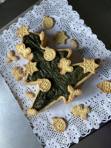 tart salata albero di natale ricotta spinaci