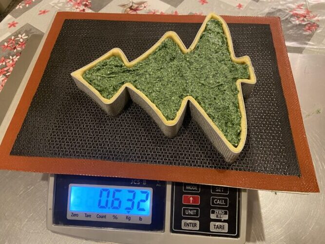 tart salata albero di natale ricotta spinaci