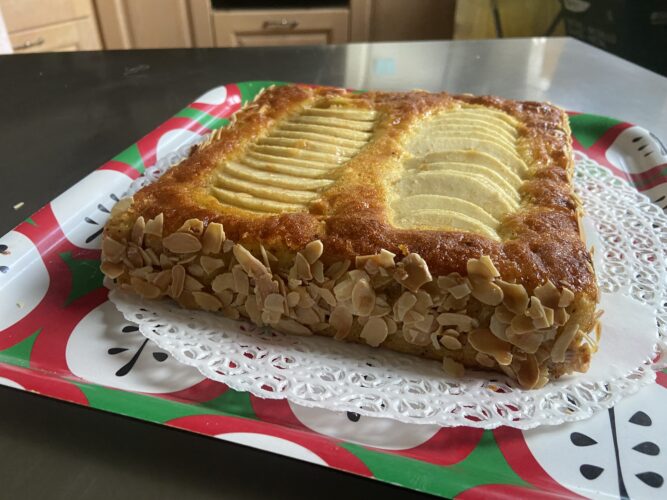 torta quadro mele fava tonka