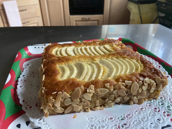 torta quadro mele fava tonka