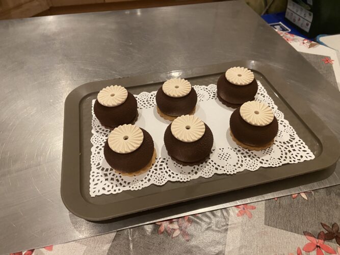vortici nocciola cioccolato monoporzione moderna