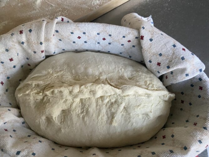 pane semplice lievito madre cotto pentola