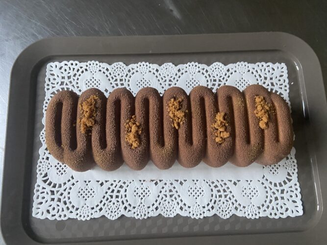 buche speculoos vaniglia torta moderna