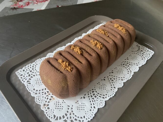 buche speculoos vaniglia torta moderna