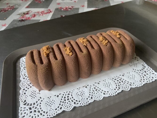 buche speculoos vaniglia torta moderna