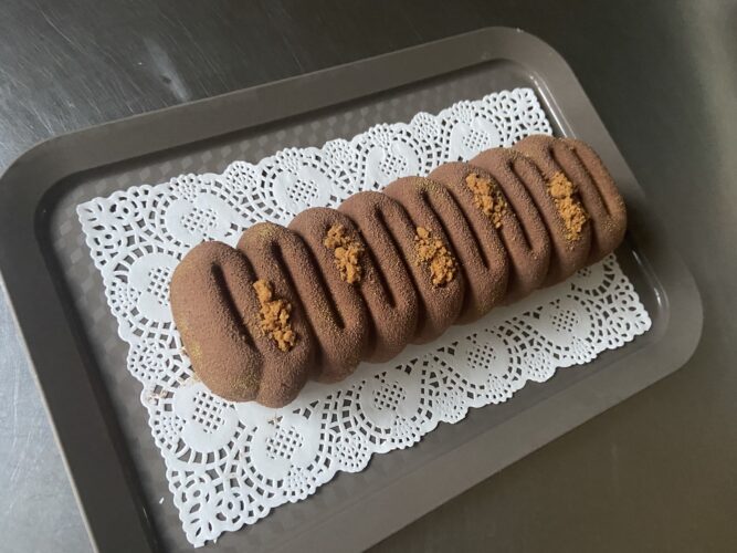 buche speculoos vaniglia torta moderna