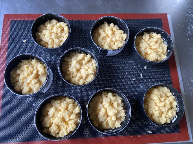 crostatine veloci sbriciolate alla crema