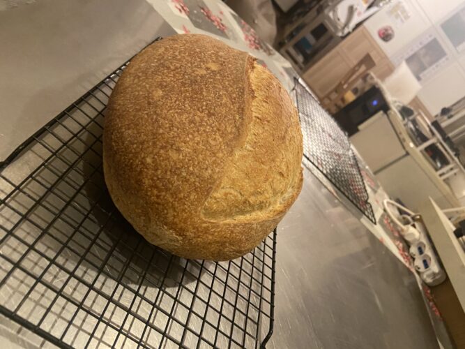 pane semplice lievito madre cotto pentola