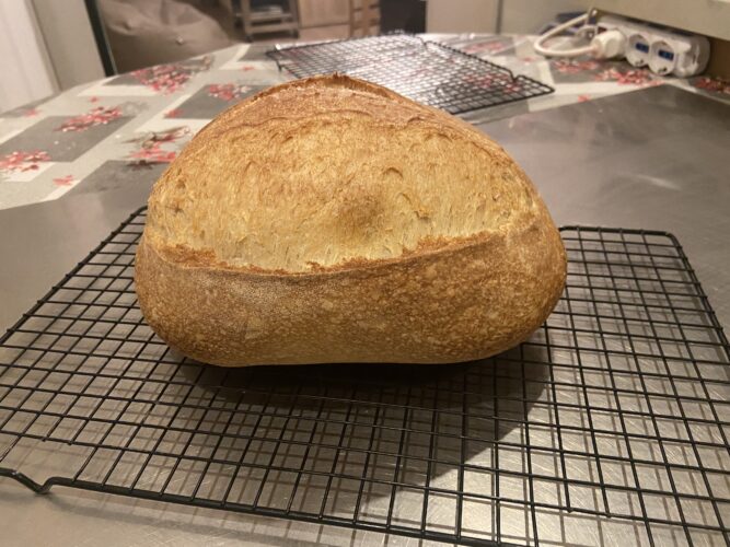 pane semplice lievito madre cotto pentola
