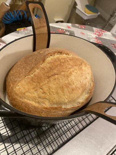 pane semplice lievito madre cotto pentola