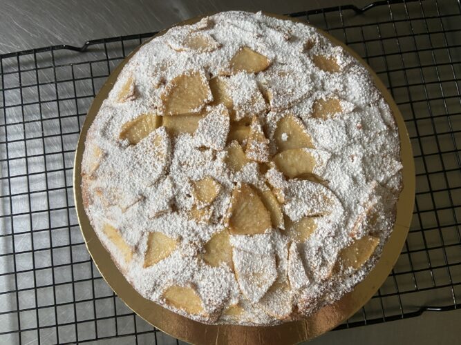 torta di mele crema vaniglia