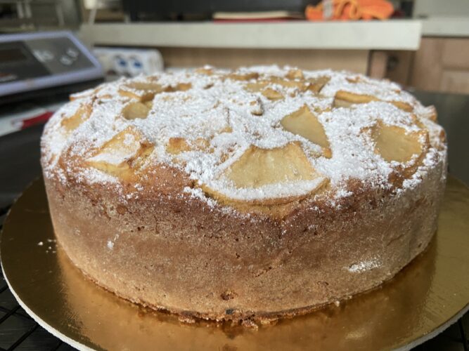 torta di mele crema vaniglia