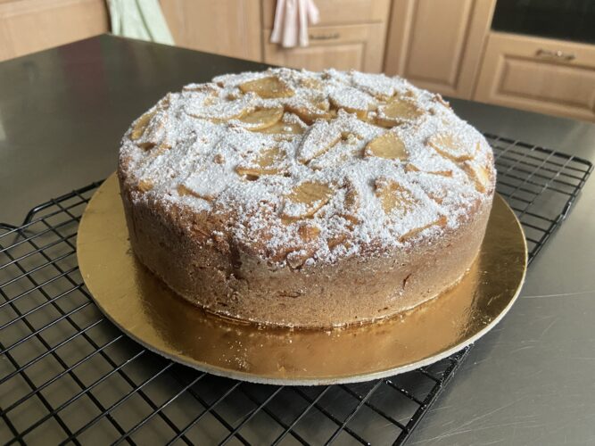 torta di mele crema vaniglia