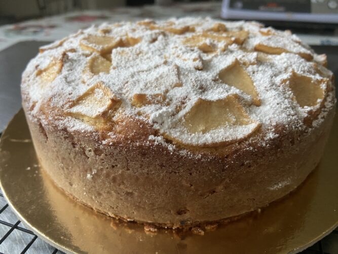 torta di mele crema vaniglia