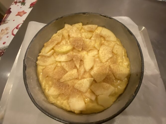 torta mele crema vaniglia