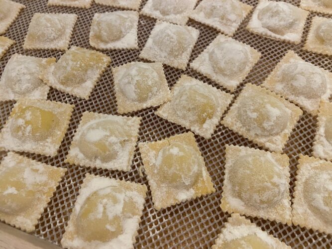 ravioli noci gorgonzola